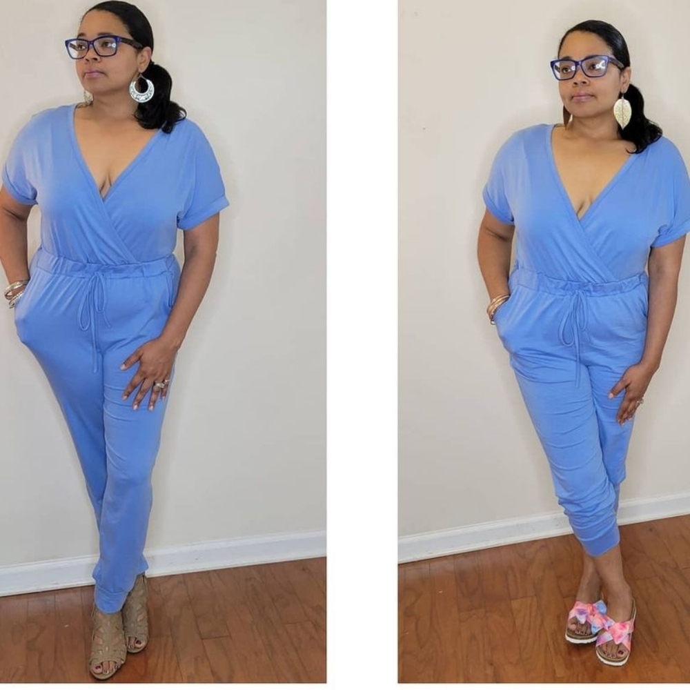 Blue jumpsuit